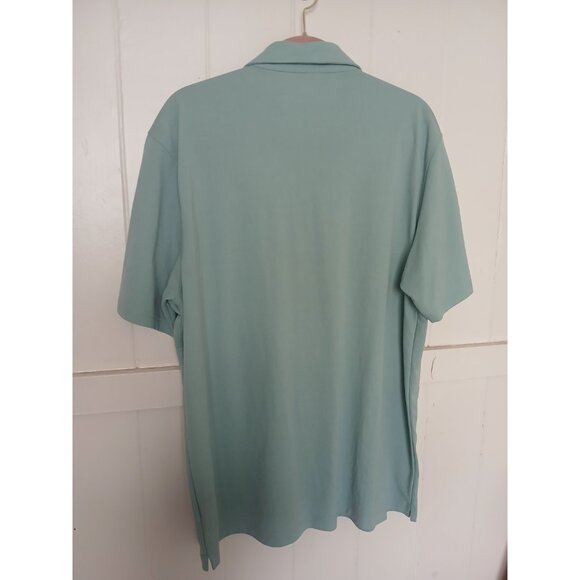 Mugsy Polo Golf Shirt Mens XXL Mint Green Short Sleeve Nylon Rayon - Picture 8 of 11